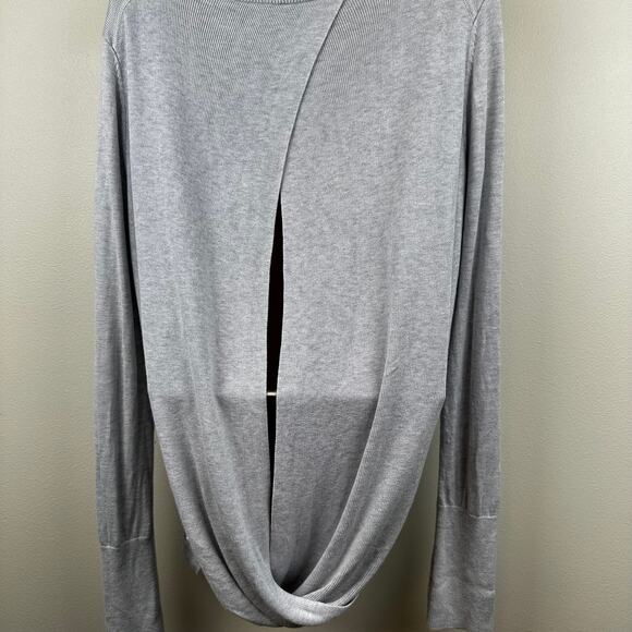 Lululemon Bring It Backbend Sweater in Heathered Alpine White Women's 8 Cashmere - Picture 8 of 14